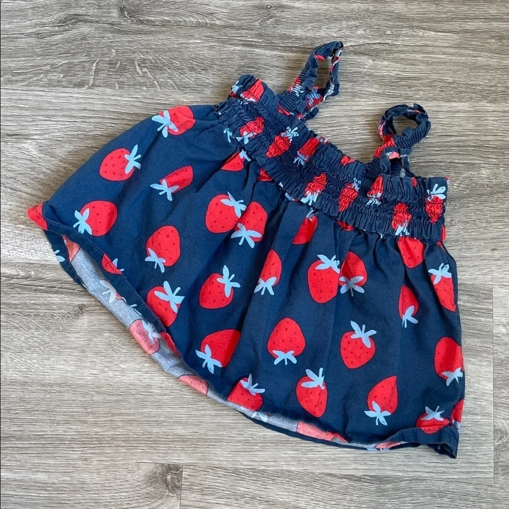 Carter's baby girls strawberry print top